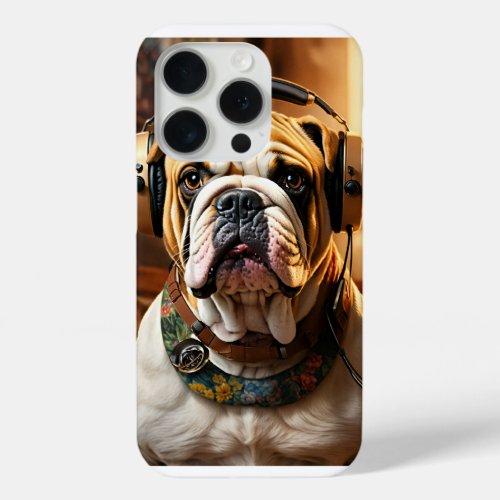 iPhone 15 Pro Case with Bold Bulldog Design