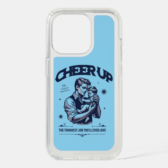 IPHONE 15 PRO DADDY CHEER UP CLEAR CASE  (Front)