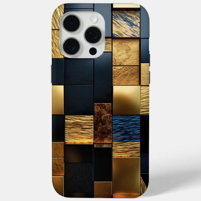 iPhone 15 pro max case best cube color pattern (Back)