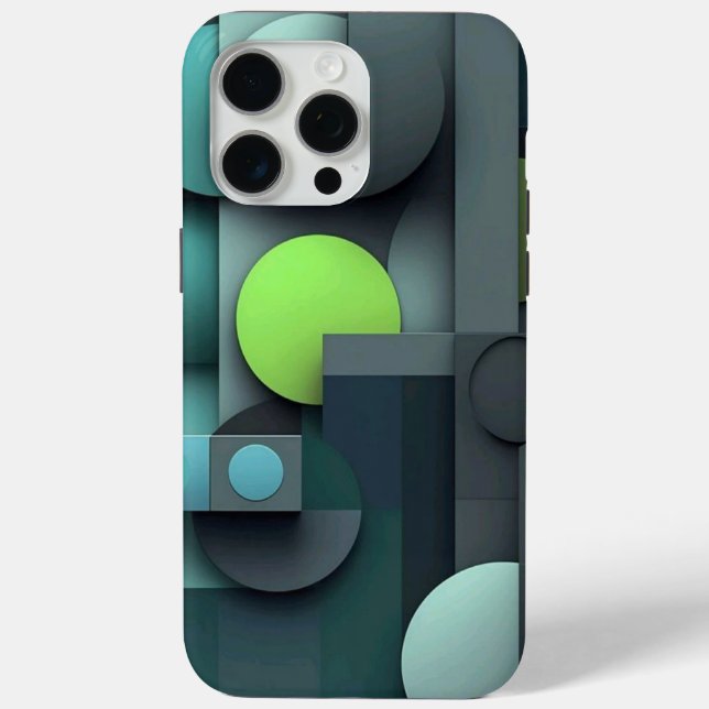 iPhone 15 pro max case black and green  (Back)