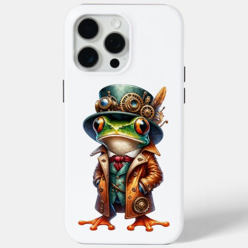 iPhone 15 Pro Max Case Steampunk Frog