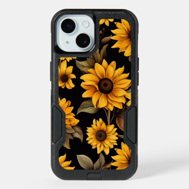 Iphone 15/Samsung Commuter Otterbox Case Sunflower (Back)