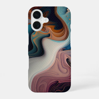 iPhone 16 Abstract Marble Design Case