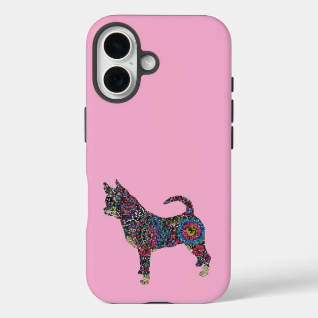 iPhone 16 Case with chihuahua (Back)