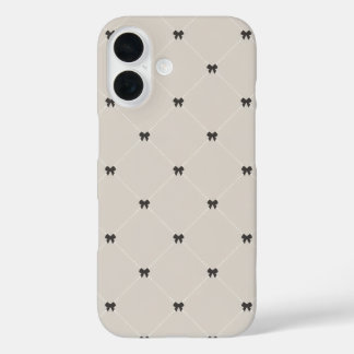 iPhone 16 Case with Criss-Cross Bow Design