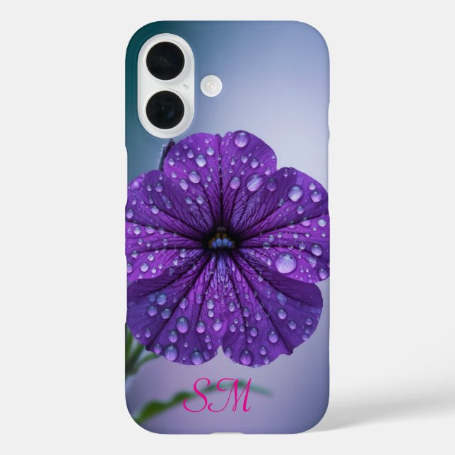 iPhone 16 Cases with Customizable Monogram  (Back)