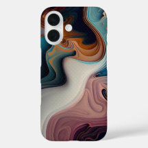 iPhone 16 Marble Abstract Design Case