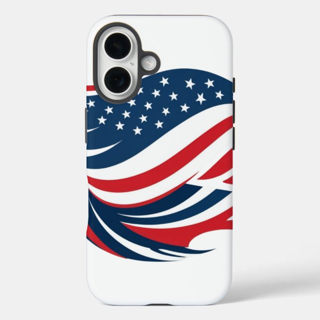 iphone 16 phone case u.s.a flag (Back)