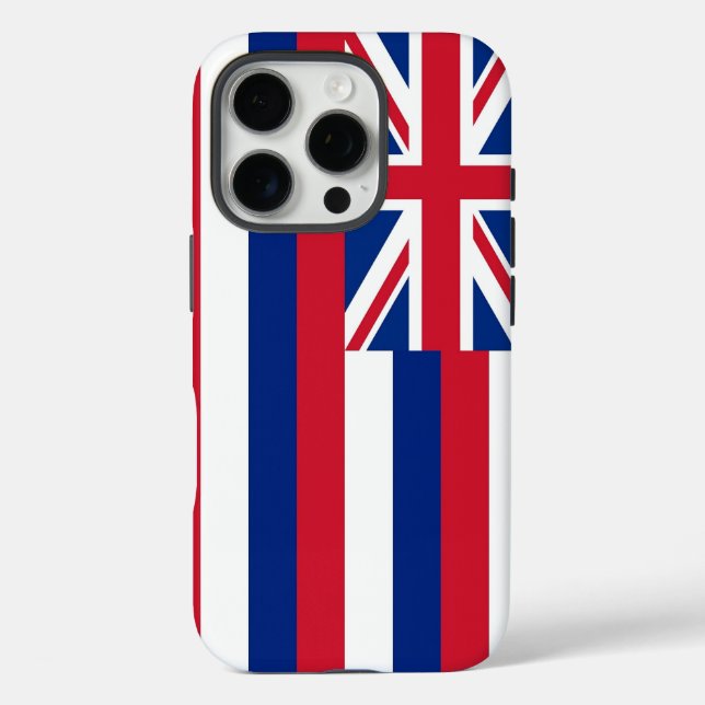 iPhone 16 Pro Case-Mate, Hawaii flag Case-Mate iPhone Case (Back)
