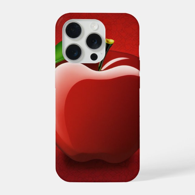iPhone 16 Pro Case | Red Apple Logo Design | Minim (Back)