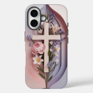 iPhone 16 Pro Case with Christian Cross Ai design