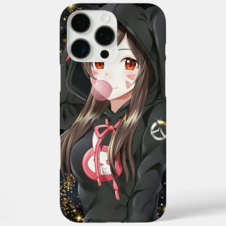 iPhone 16 Pro Max Case Black, girly,Anime