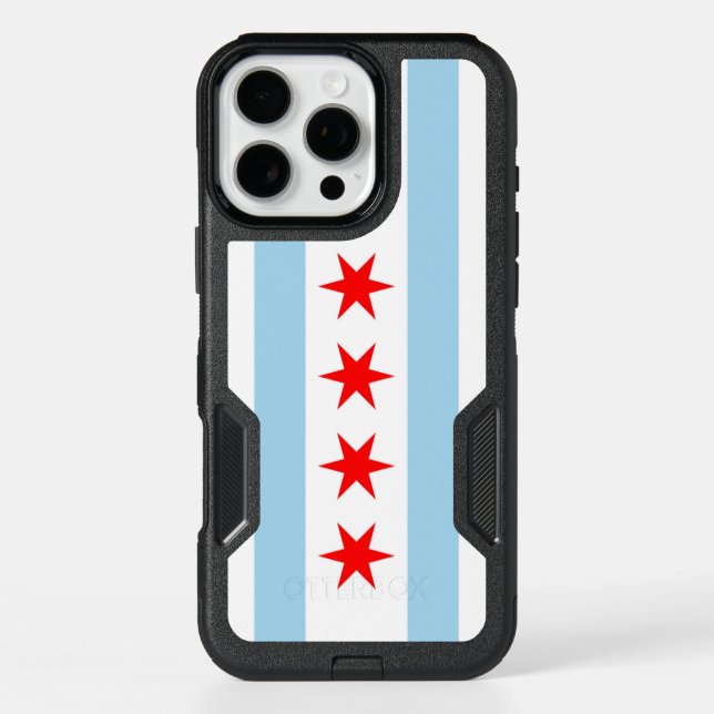 iPhone 16 Pro Max Case, Chicago Flag Case (Back)