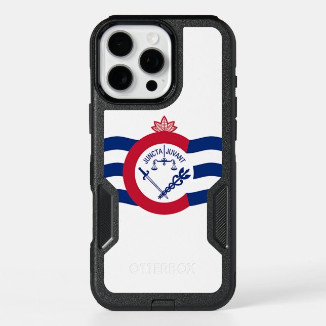  iPhone 16 Pro Max Case, Cincinnati Flag Case (Back)
