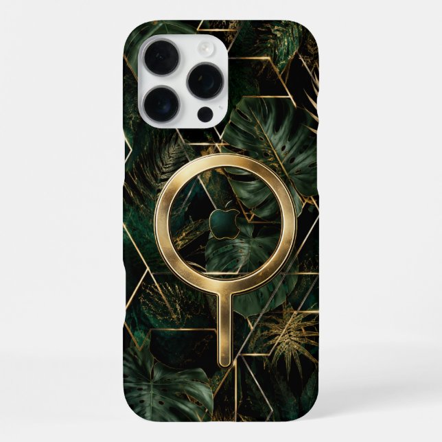 iPhone 16 Pro Max Case: Luxury Gold MagSafe Case (Back)