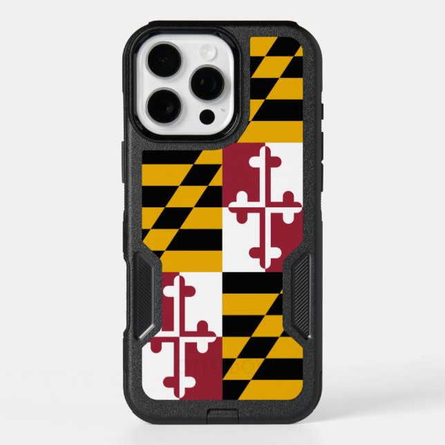  iPhone 16 Pro Max Case, Maryland Flag Case (Back)