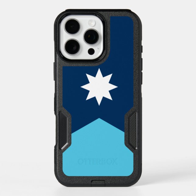  iPhone 16 Pro Max Case, Minnesota Flag Case (Back)