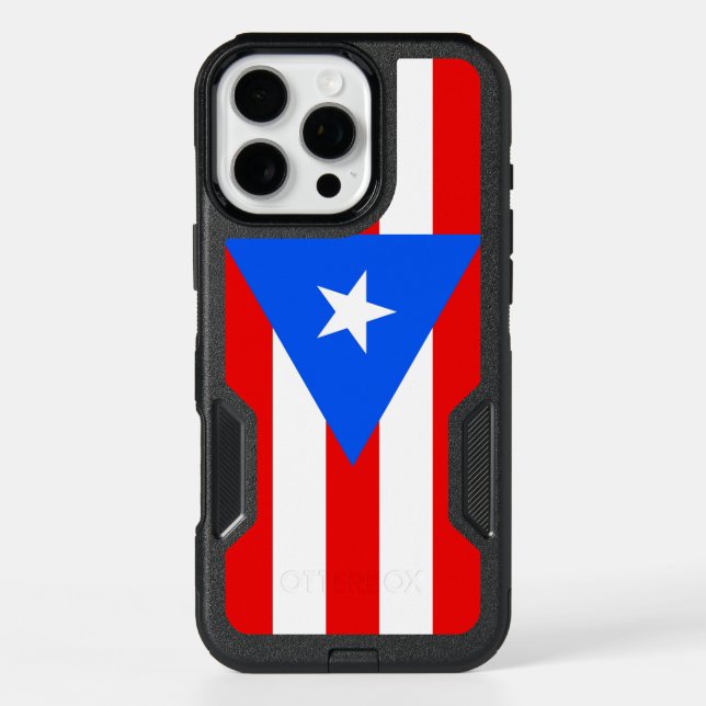  iPhone 16 Pro Max Case, Puerto Rico Flag Case (Back)