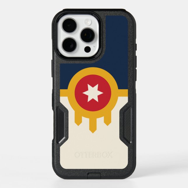  iPhone 16 Pro Max Case, Tulsa City Flag (Back)