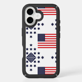 iPhone 16 protective case with American flag