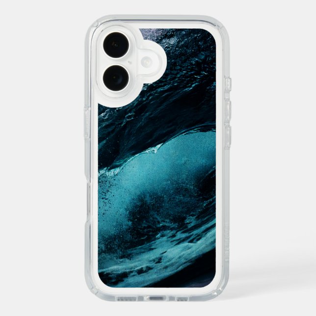Iphone 16 spec case with ocean waves design (Front)