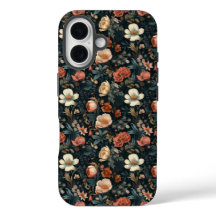 iPhone 16 Tough Case, Seamless Floral Case