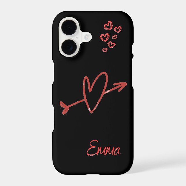 iPhone 17 Case Mate – Emma Black Love Design (Back)