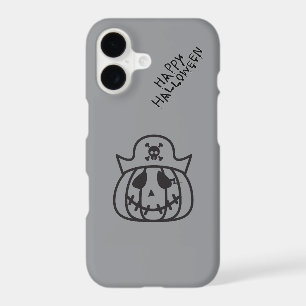 iPhone 17 Case Mate – Gray Cute Halloween Pumpkin
