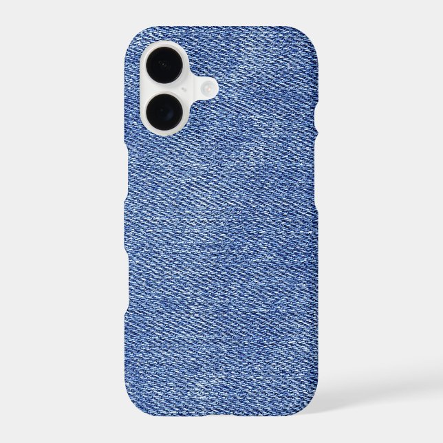 iPhone 17 Case with Classic Jeans Texture – Denim  (Back)