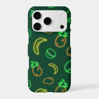 iPhone 17 Pro Case - Neon Tropical Fruit Pattern
