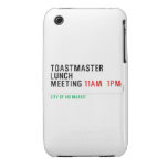 TOASTMASTER LUNCH MEETING  iPhone 3G/3GS Cases iPhone 3 Covers