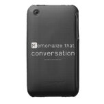 Memorialize that 
 conversation  iPhone 3G/3GS Cases iPhone 3 Covers