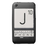 J
 JENNIFER'S
 PHONE  iPhone 3G/3GS Cases iPhone 3 Covers