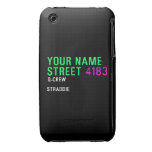 Your Name Street  iPhone 3G/3GS Cases iPhone 3 Covers