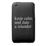 keep calm  and date a islander  iPhone 3G/3GS Cases iPhone 3 Covers