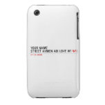 Your Name Street aymen abi love w1  iPhone 3G/3GS Cases iPhone 3 Covers
