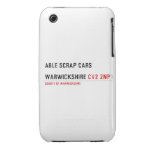 ABLE SCRAP CARS  WARWICKSHIRE  iPhone 3G/3GS Cases iPhone 3 Covers