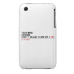 Your Name ishmael Street orange farm dzk 3  iPhone 3G/3GS Cases iPhone 3 Covers