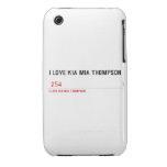 I LOVE KIA MIA THOMPSON    iPhone 3G/3GS Cases iPhone 3 Covers