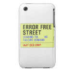 Error Free Street  iPhone 3G/3GS Cases iPhone 3 Covers
