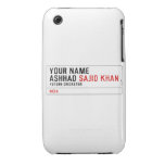 Your Name Ashhad  iPhone 3G/3GS Cases iPhone 3 Covers
