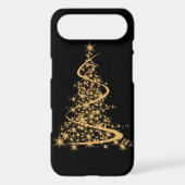 iPhone 4 Case Glitzy Gold Xmas (Back)