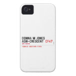 Donna M Jones Ash~Crescent   iPhone 4 Cases