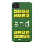 KEEP
 CALM
 and
 PLAY
 GAMES  iPhone 4 Cases