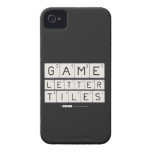 Game
 Letter
 Tiles  iPhone 4 Cases