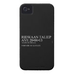 Ridwaan TaLiEp Ave  iPhone 4 Cases