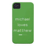 michael
 loves
 matthew  iPhone 4 Cases