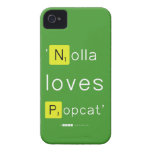 'Nolla 
 loves
 Popcat'  iPhone 4 Cases