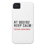 RT 002/02 KEEP CALM  iPhone 4 Cases