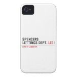 Spencers Lettings Dept.  iPhone 4 Cases